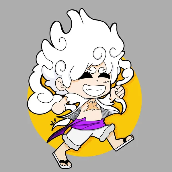 Ảnh Luffy Gear 5 chibi ngộ nghĩnh