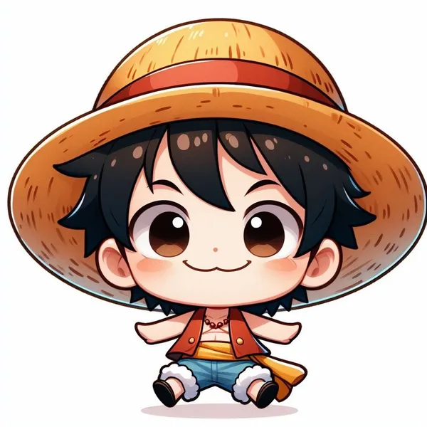 Ảnh Luffy chibi cute dễ vẽ