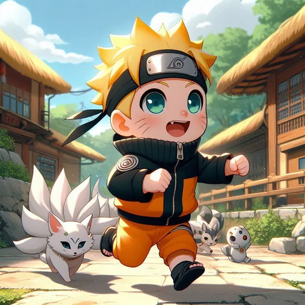 Ảnh Naruto chibi cửu vĩ đáng yêu