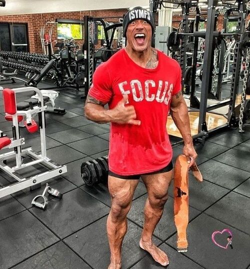 Ảnh The Rock meme tập gym