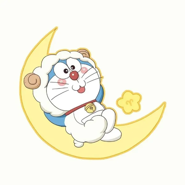 Ảnh avatar Doraemon chibi mặc đồ con cừu