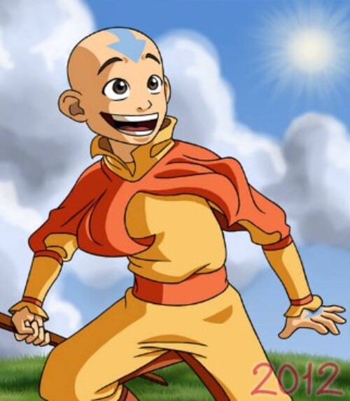 Ảnh avatar meme Aang cười to sảng khoái