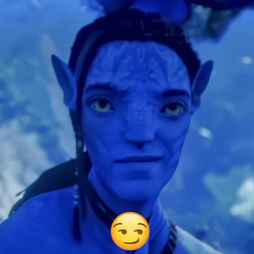 Ảnh avatar meme Na'vi với ánh mắt khó hiểu