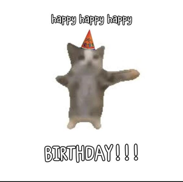 Ảnh happy birthday meme cat