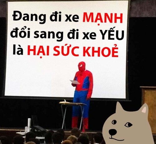 Ảnh meme người nhện phát biểu