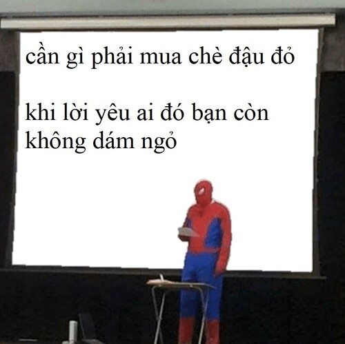 Ảnh meme người nhện thuyết trình