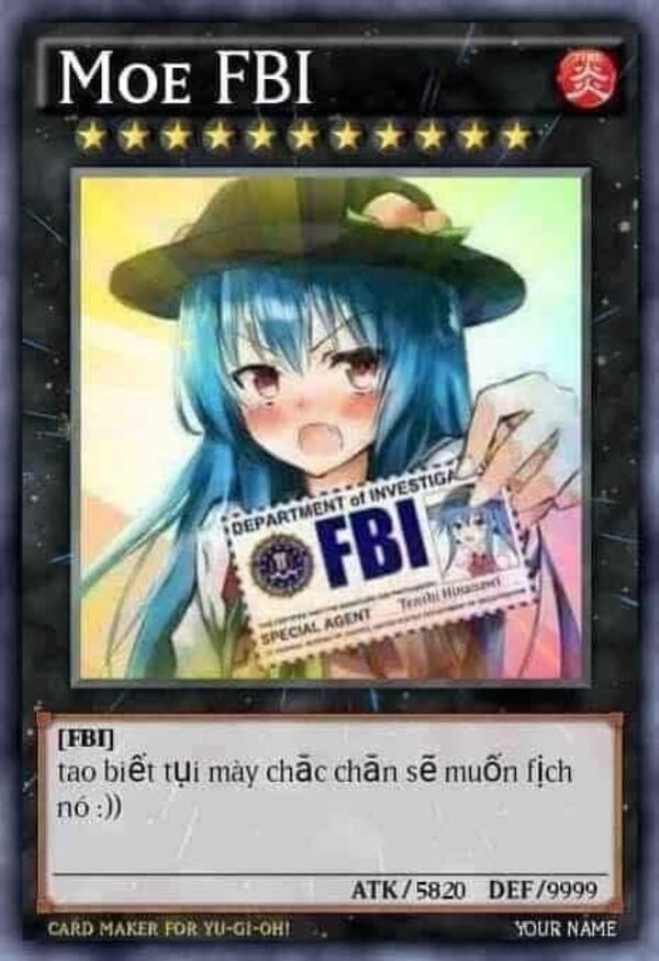 Ảnh meme thẻ bài fbi