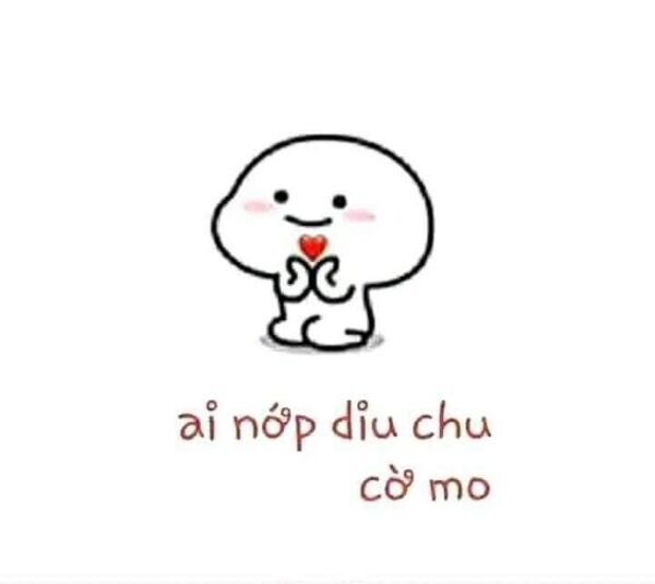 Ảnh mochi meme cute có chữ