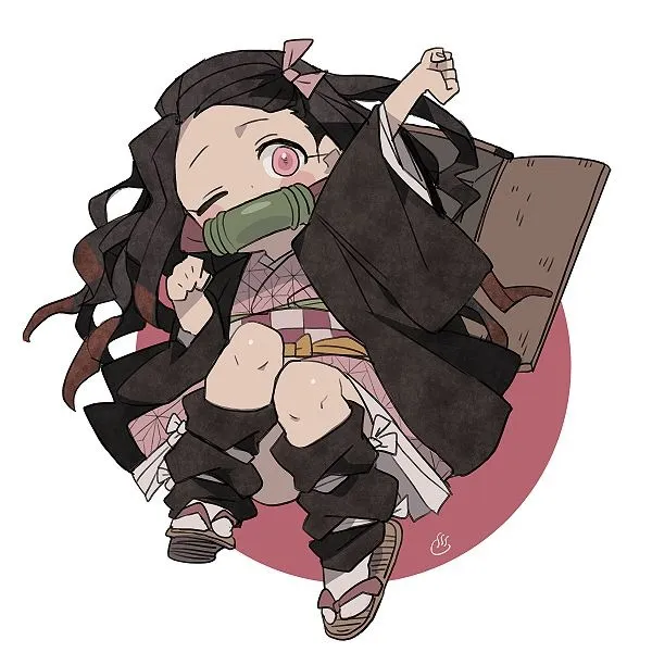 Ảnh nền Nezuko chibi ngộ nghĩnh