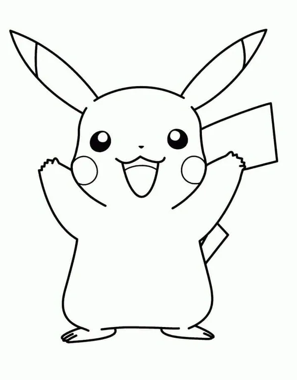 Ảnh tô màu Pikachu