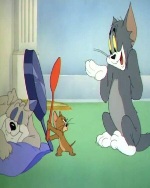 Ảnh tom and jerry meme lấy lòng nhau