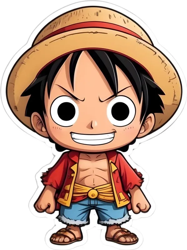 Avatar Luffy chibi ngầu đáng yêu