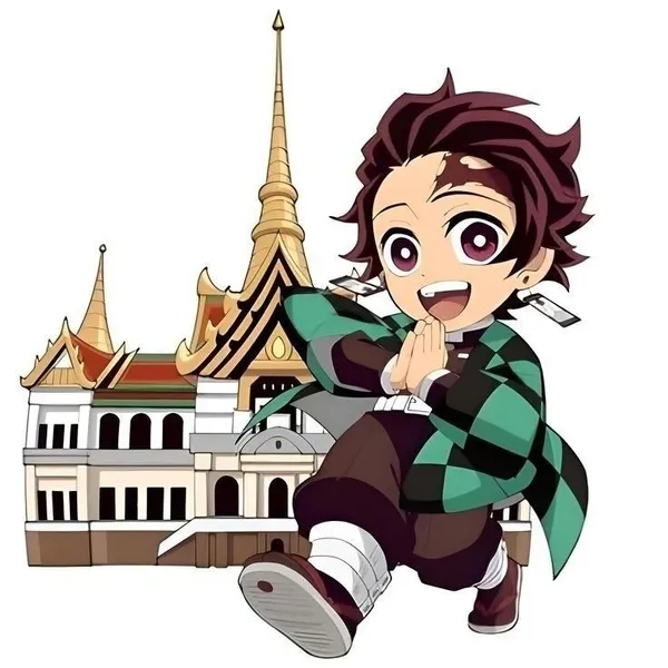 Avatar ảnh Tanjiro chibi chắp tay