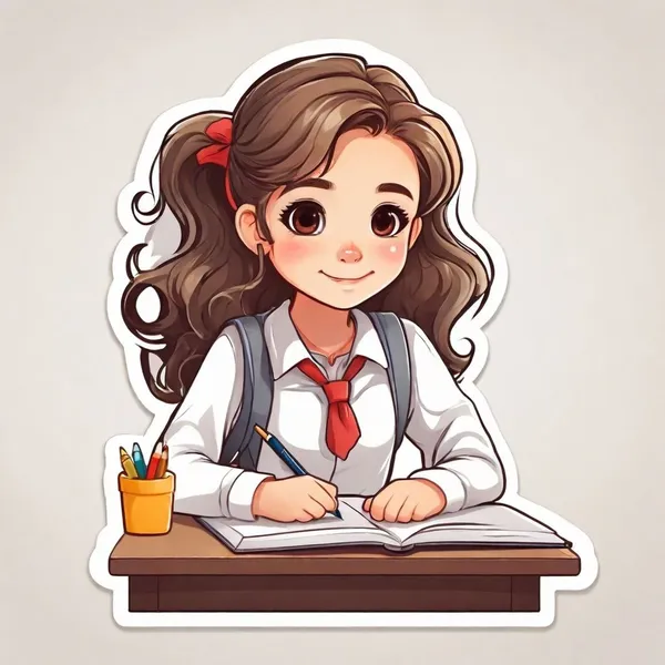 Avatar học sinh nữ chibi cute