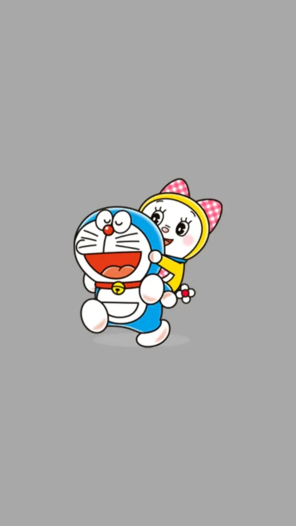 Doraemon chibi cõng e gái Doraemi cute