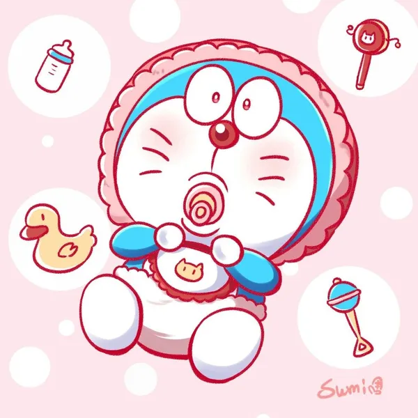 Doraemon chibi em bé dễ thương