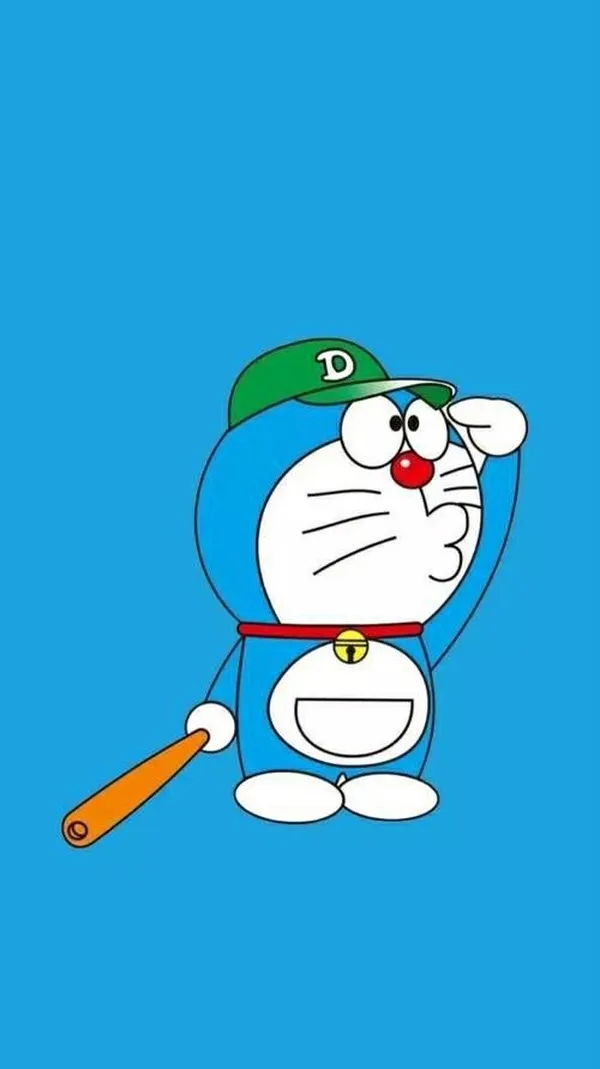 Doraemon chibi mặc đồ bóng chày dễ vẽ