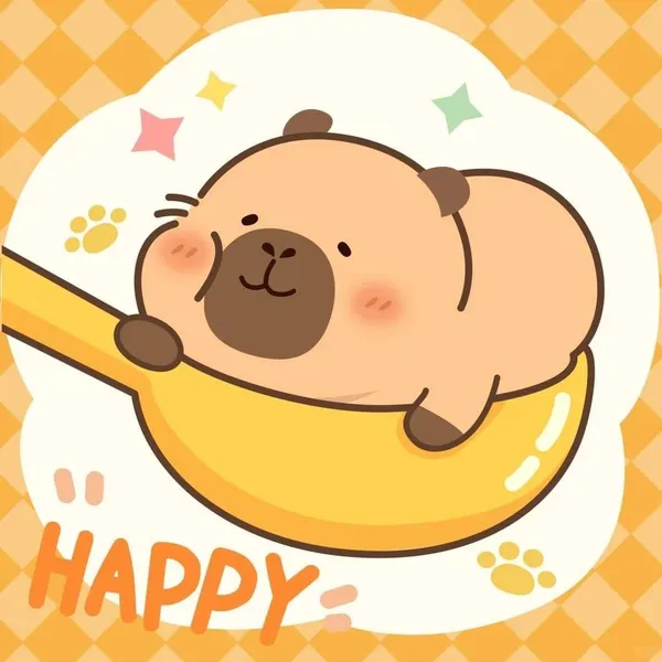 Hình Capybara cute chibi