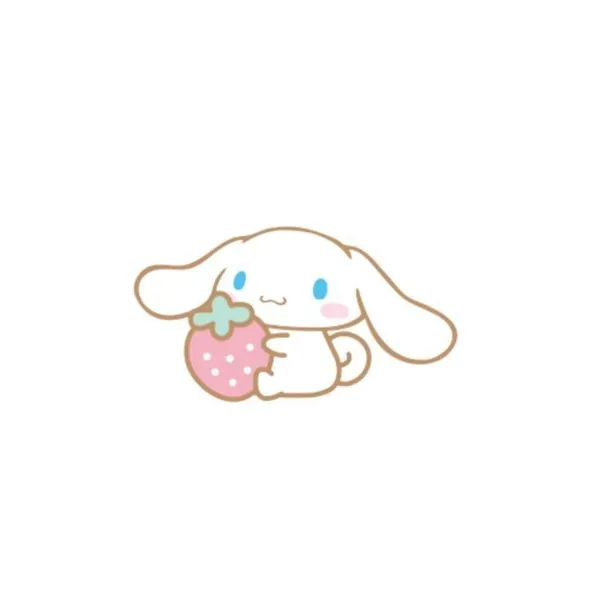 Hình ảnh Cinnamoroll chibi ôm quả dâu cute