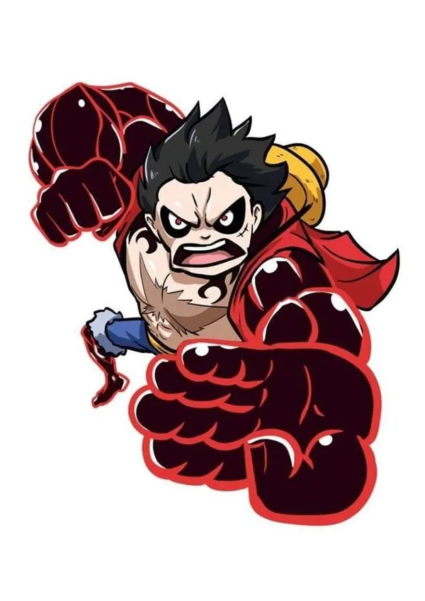 Hình ảnh Luffy Gear 4 chibi ngầu