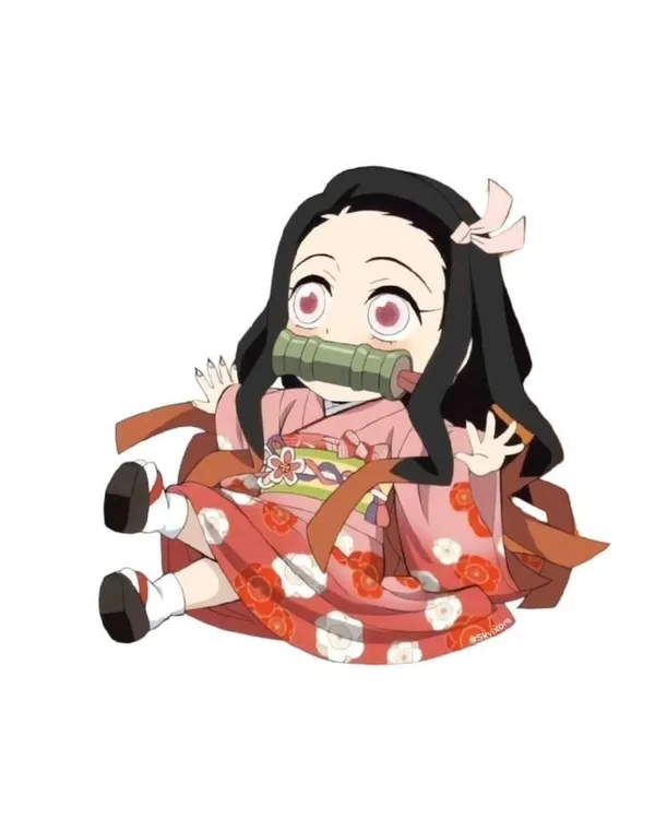 Hình ảnh Nezuko chibi mắt to cute