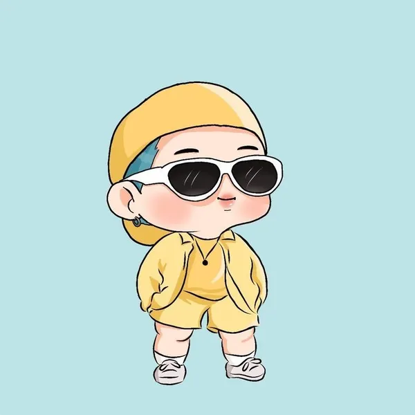 Hình ảnh chibi nam đeo kính ngầu lạnh lùng