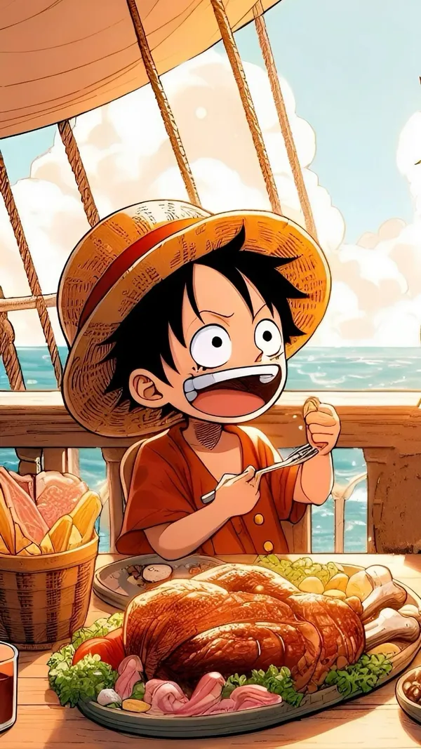 Hình avatar Luffy chibi đáng yêu dễ vẽ