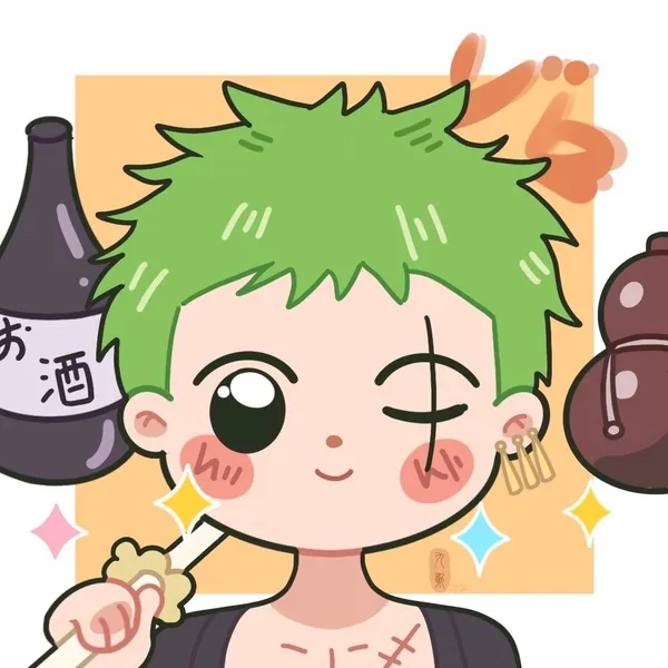 Hình avatar Zoro chibi dễ vẽ