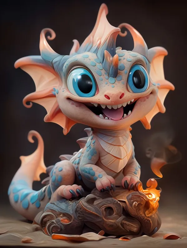 Hình avatar rồng chibi dễ vẽ