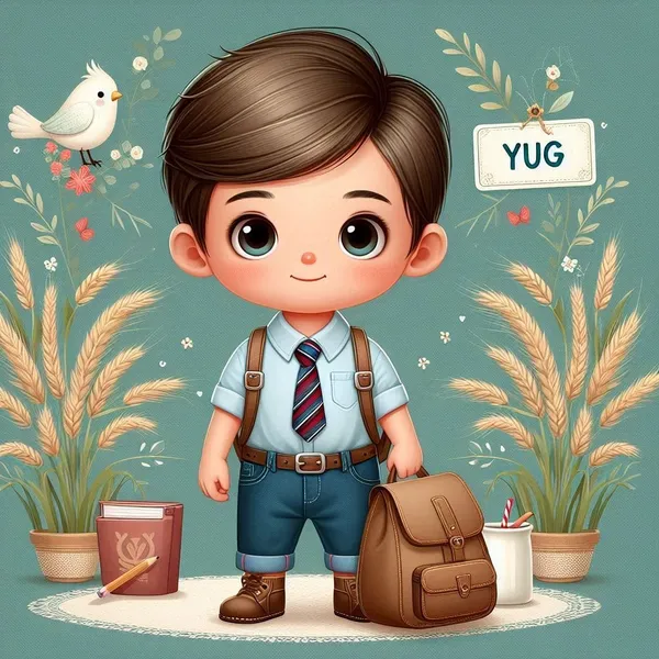 Hình học sinh nam chibi cute