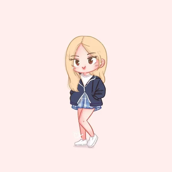 Hình nền Blackpink chibi rose đáng yêu