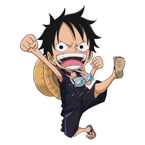 Hình nền Luffy chibi đeo kính bơi cute