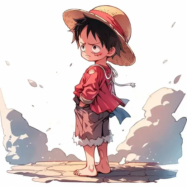 Hình nền Luffy lúc nhỏ chibi đáng yêu