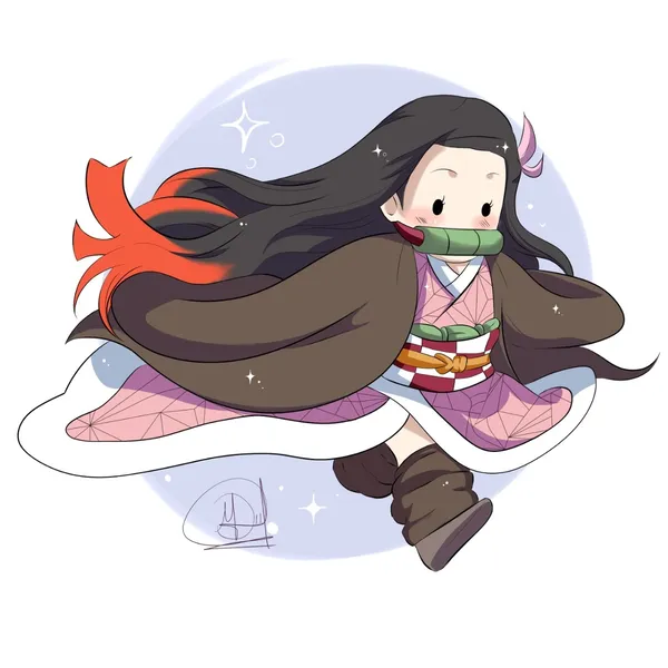 Hình nền Nezuko chibi đáng yêu