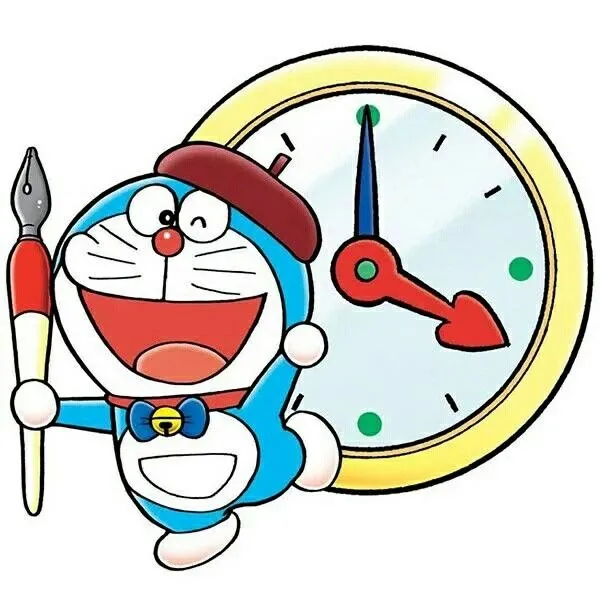 Hình nền họa sỹ Doraemon chibi cute