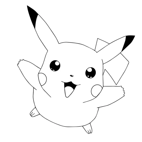 Hình tô màu Pikachu cho bé tập vẽ