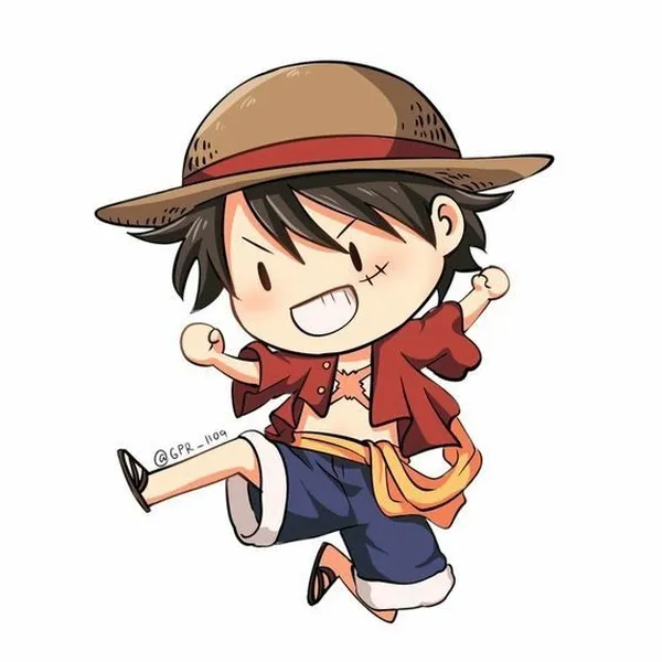 Luffy chibi đơn giản