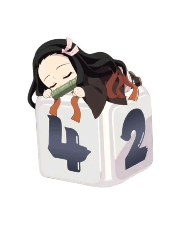 Nezuko chibi nằm ngủ đáng yêu