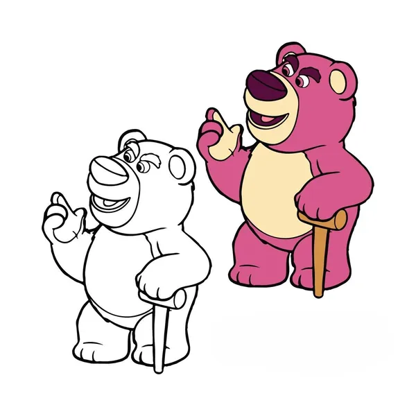 Tranh tô màu gấu dâu lotso