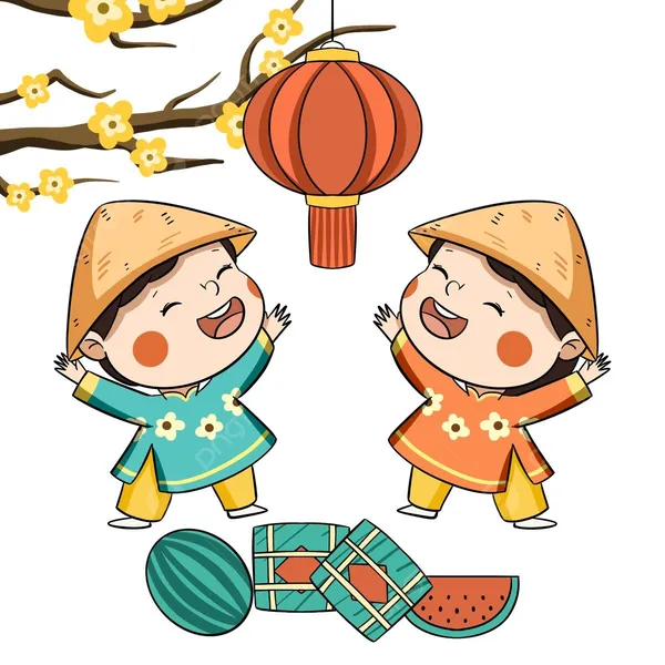 ảnh tết chibi ngộ ngĩnh cute