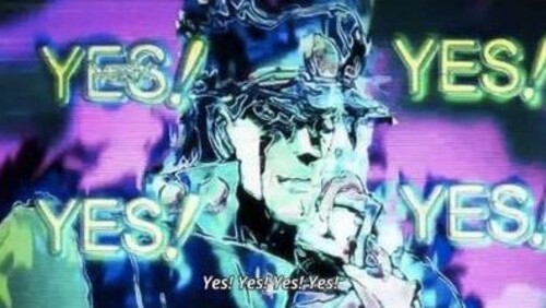 Ảnh Jojo meme Dio Yes! Yes!