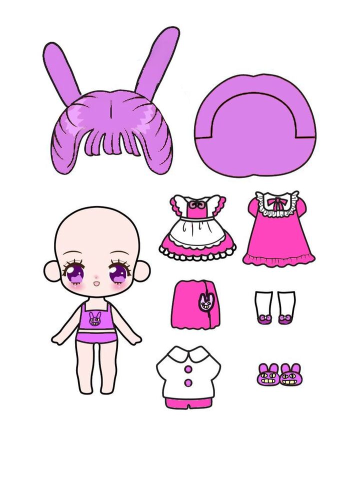 Ảnh anime paper doll chibi