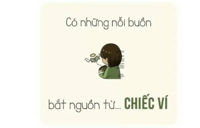 Ảnh chế meme cảm xúc khi hết tiền