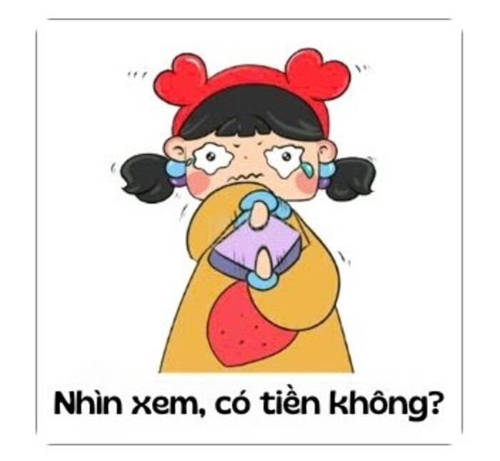 Ảnh chế meme hết tiền rồi