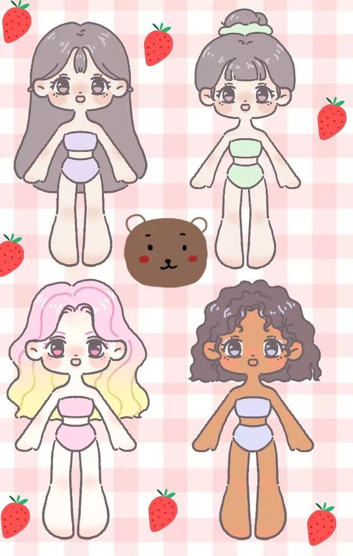 Ảnh chibi paper doll dễ thương