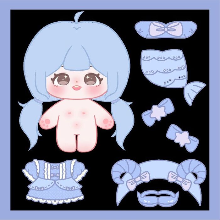 Ảnh cute chibi paper doll