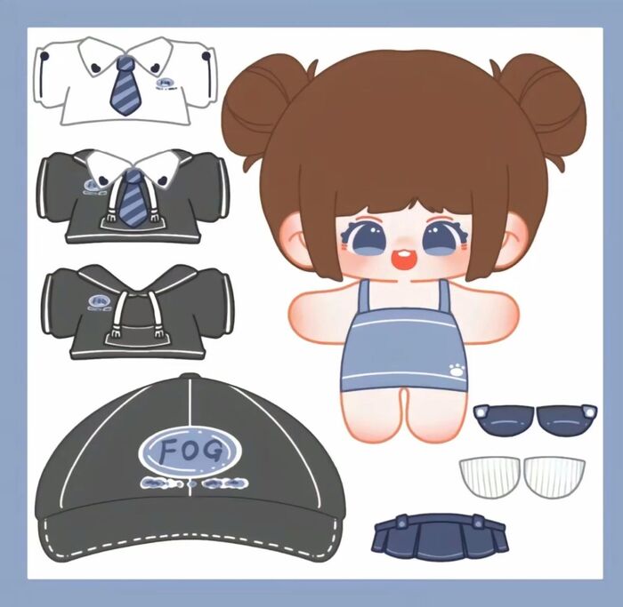 Ảnh cute paper doll chibi