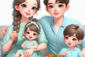 987+ Hình ảnh chibi gia đình 4 người hoạt hình đáng yêu