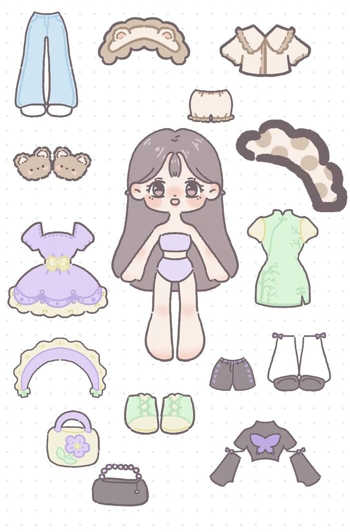 Ảnh kawaii paper doll chibi