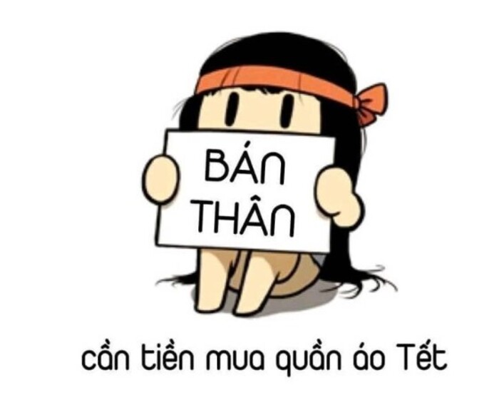 Ảnh meme hết tiền bán thân